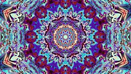 Aufkleber - Transforming ornamental vintage mosaic art circle in Art Nouvoe style. Seamless loop footage.
