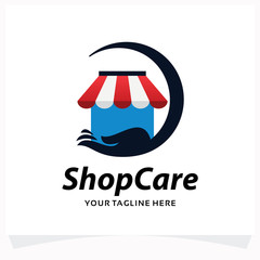 Canvas Print - Shop Care Logo Template Design Template