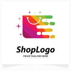 Sticker - Color Shop Logo Template Design Template