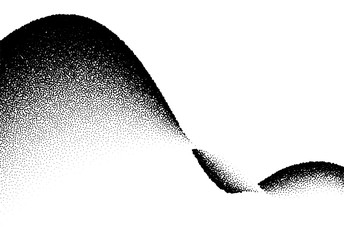 Poster - Abstract background with wave of scattered dots
