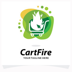 Poster - Cart Fire Logo Template Design Template