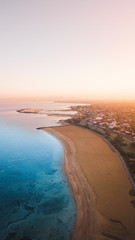 Canvas Print - Aerial View of Iconic Bathing Boxes at Brighton Beach, Melbourne Australia
