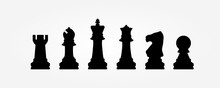 Chess Figures Isolated On A White Background