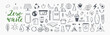 © Wonder studio - Zero waste vector hand drawn infographic set.Collection of eco and natural elements. Go green concept. Isolated objects
