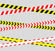 © Anya - Caution line. Warning tape. Signs of danger. A set of tapes.