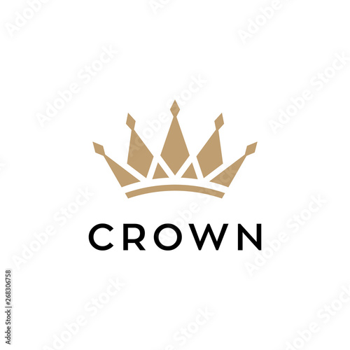 Fotomural crown concept vector logo design
