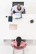 © InfiniteFlow - Two young business women in meeting at office table for job application and business agreement. Recruitment and human resources concept.