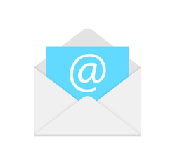 Aufkleber - Email icon. Open envelope with mail.