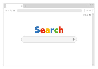 Wall Mural - fictional search engine website. general template illustration