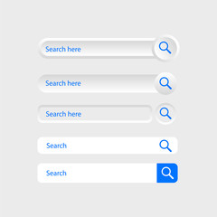 Aufkleber - Search bar. Set of search ui template.