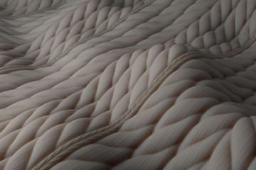 Poster - ....3d render background with oraganic light scattering. Displacement surface. Random patterns extruded from the wavy shape...