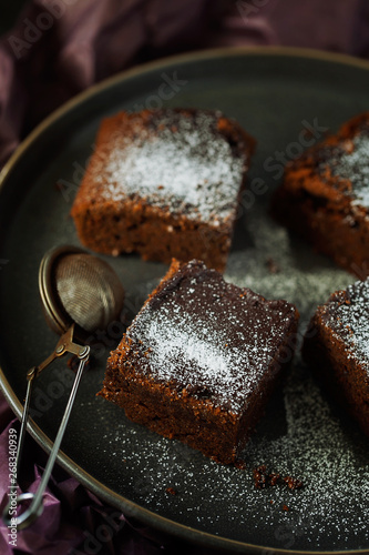 Delicious Vegan Moist Dairy Free Dark Chocolate Brownies Dessert