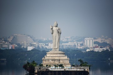 Wall Mural - Buddha statue, Hyderabad, Telengana, India