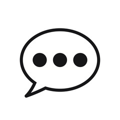 Speech bubble, speech balloon, chat bubble line art vector icon for apps and websites