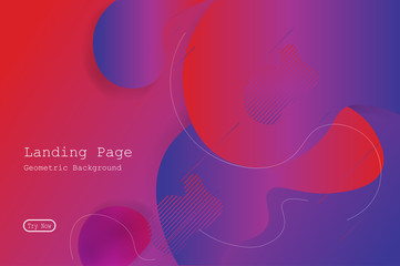 Wall Mural - colorful geometric background with gradient motion shapes composition. eps10