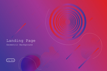 Wall Mural - colorful geometric background with gradient motion shapes composition. eps10