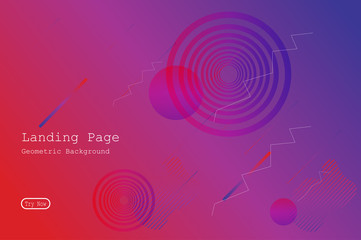 Wall Mural - colorful geometric background with gradient motion shapes composition. eps10