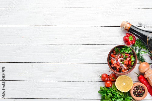 Cuadros en Lienzo salsa sauce and ingredients