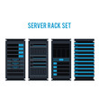 Vector server rack icon database storage design