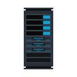 Vector server rack icon database storage design