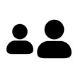 © TukTuk Design - Partnership icon vector male group of persons symbol avatar for business team management in flat color glyph pictogram illustration
