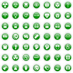 Aufkleber - Health care and medicine vector icons