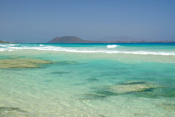 Wall Mural - Beach Corralejo on Fuerteventura, Canary Islands.