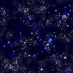 Wall Mural - Space Galaxy constellation seamless pattern print could be used for textile