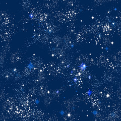 Wall Mural - Space Galaxy constellation seamless pattern print could be used for textile