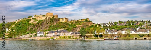 Fotografía Panorama Koblenz Rhein Festung Ehrenbreitstein