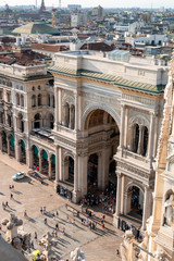 Wall Mural - aerial view over Milan Italy