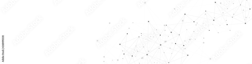Global network connection. Abstract geometric background with connecting dots and lines. Digital technology and communication concept. - obrazy, fototapety, plakaty 
