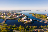 Fototapeta Na ścianę - Vyborg city. View of the Vyborg Castle.