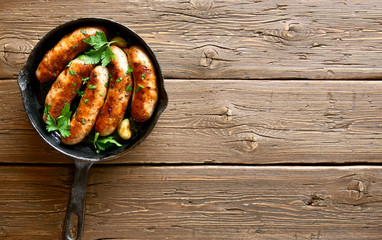 Sticker - Roasted sausages in frying pan