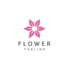 Wall Mural - simple flower vector logo design