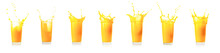 Splash Collection In Glass Of Orange Juice