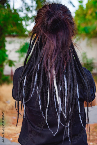 Black And White Dreadlocks On The Back Of A Girl Rear View Black Dreadlocks On The Head Weaving Dreadlocks Stock Photo Adobe Stock Black And White Dreadlocks On The Back Of A Girl Rear View Black Dreadlocks On The Head Weaving Dreadlocks Stock Photo Adobe Stock