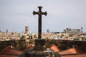 Wall Mural - BARCELONA - MAY 10 2019: Interior of Cathedral of the Holy Cross and Saint Eulalia,  in Barcelona, Spain