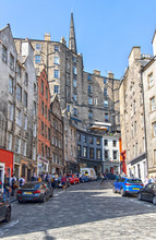 Colorful Victoria Street In Edinburgh Scotland