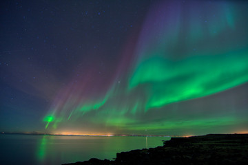 Wall Mural - iceland aurora borealis