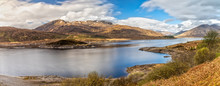 Panoramic View Over The Loch Lochy In The Scottish Highlands