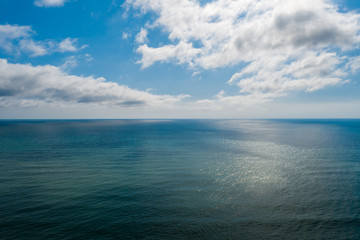 Aerial photography. Seascape. Skyline.