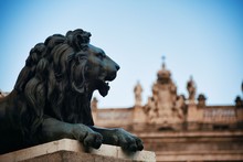 Madrid Royal Palace Lion Statue