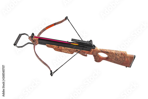 Photographie Modern crossbow isolate on white back.