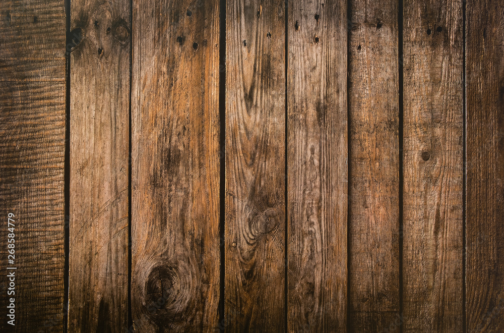 Brown wood plank texture background. hardwood floor - obrazy, fototapety, plakaty 