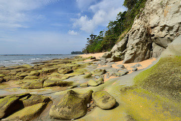 Canvas Print - Most beautiful, exotic Sitapur beach on Andaman at Neil Island of the Andaman and Nicobar Islands, India