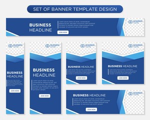 set of promotion kit banner template design with modern and minimalist concept user for web page, ad