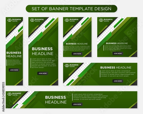 Set Of Simple Banner Template Design With Modern And Simple