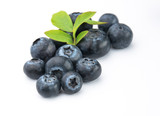 Owoce borówki z liśćmi blueberry