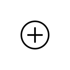 Poster - Add icon. Plus sign. Plus icon simple add sign vector cross